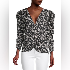 ASTR‎ THE LABEL
Floral-Print Shirred Top